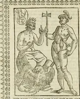 An illustration from Le vere e nove imagini de gli dei delli antichi di Vicenzo Cartari Reggiano. Ridotte da capo a piedi in questa nouissima impressione alle loro reali, & non piu per l'adietro osseruate simiglianze. Cauate da' marmi, bronzi, medaglie, gioie, & altre memorie antiche; (1615)
