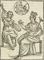 An illustration from Le vere e nove imagini de gli dei delli antichi di Vicenzo Cartari Reggiano. Ridotte da capo a piedi in questa nouissima impressione alle loro reali, & non piu per l'adietro osseruate simiglianze. Cauate da' marmi, bronzi, medaglie, gioie, & altre memorie antiche; (1615)