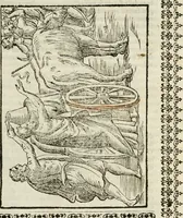 An illustration from Le vere e nove imagini de gli dei delli antichi di Vicenzo Cartari Reggiano. Ridotte da capo a piedi in questa nouissima impressione alle loro reali, & non piu per l'adietro osseruate simiglianze. Cauate da' marmi, bronzi, medaglie, gioie, & altre memorie antiche; (1615)