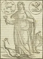Picture 73 of 279 from Le vere e nove imagini de gli dei delli antichi di Vicenzo Cartari Reggiano. Ridotte da capo a piedi in questa nouissima impressione alle loro reali, & non piu per l'adietro osseruate simiglianze. Cauate da' marmi, bronzi, medaglie, gioie, & altre memorie antiche; (1615), leaf 228