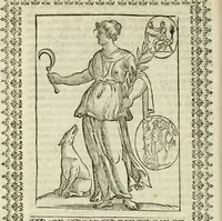An illustration from Le vere e nove imagini de gli dei delli antichi di Vicenzo Cartari Reggiano. Ridotte da capo a piedi in questa nouissima impressione alle loro reali, & non piu per l'adietro osseruate simiglianze. Cauate da' marmi, bronzi, medaglie, gioie, & altre memorie antiche; (1615)