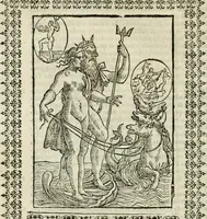 An illustration from Le vere e nove imagini de gli dei delli antichi di Vicenzo Cartari Reggiano. Ridotte da capo a piedi in questa nouissima impressione alle loro reali, & non piu per l'adietro osseruate simiglianze. Cauate da' marmi, bronzi, medaglie, gioie, & altre memorie antiche; (1615)