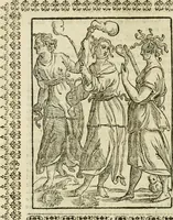 An illustration from Le vere e nove imagini de gli dei delli antichi di Vicenzo Cartari Reggiano. Ridotte da capo a piedi in questa nouissima impressione alle loro reali, & non piu per l'adietro osseruate simiglianze. Cauate da' marmi, bronzi, medaglie, gioie, & altre memorie antiche; (1615)
