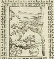 An illustration from Le vere e nove imagini de gli dei delli antichi di Vicenzo Cartari Reggiano. Ridotte da capo a piedi in questa nouissima impressione alle loro reali, & non piu per l'adietro osseruate simiglianze. Cauate da' marmi, bronzi, medaglie, gioie, & altre memorie antiche; (1615)