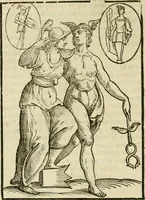 An illustration from Le vere e nove imagini de gli dei delli antichi di Vicenzo Cartari Reggiano. Ridotte da capo a piedi in questa nouissima impressione alle loro reali, & non piu per l'adietro osseruate simiglianze. Cauate da' marmi, bronzi, medaglie, gioie, & altre memorie antiche; (1615)