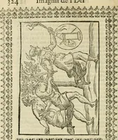 Picture 119 of 279 from Le vere e nove imagini de gli dei delli antichi di Vicenzo Cartari Reggiano. Ridotte da capo a piedi in questa nouissima impressione alle loro reali, & non piu per l'adietro osseruate simiglianze. Cauate da' marmi, bronzi, medaglie, gioie, & altre memorie antiche; (1615), leaf 359