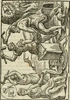 An illustration from Le vere e nove imagini de gli dei delli antichi di Vicenzo Cartari Reggiano. Ridotte da capo a piedi in questa nouissima impressione alle loro reali, & non piu per l'adietro osseruate simiglianze. Cauate da' marmi, bronzi, medaglie, gioie, & altre memorie antiche; (1615)