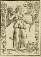 An illustration from Le vere e nove imagini de gli dei delli antichi di Vicenzo Cartari Reggiano. Ridotte da capo a piedi in questa nouissima impressione alle loro reali, & non piu per l'adietro osseruate simiglianze. Cauate da' marmi, bronzi, medaglie, gioie, & altre memorie antiche; (1615)