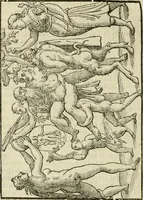 Picture 137 of 279 from Le vere e nove imagini de gli dei delli antichi di Vicenzo Cartari Reggiano. Ridotte da capo a piedi in questa nouissima impressione alle loro reali, & non piu per l'adietro osseruate simiglianze. Cauate da' marmi, bronzi, medaglie, gioie, & altre memorie antiche; (1615), leaf 407