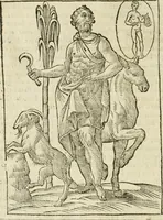 An illustration from Le vere e nove imagini de gli dei delli antichi di Vicenzo Cartari Reggiano. Ridotte da capo a piedi in questa nouissima impressione alle loro reali, & non piu per l'adietro osseruate simiglianze. Cauate da' marmi, bronzi, medaglie, gioie, & altre memorie antiche; (1615)