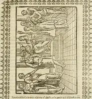 An illustration from Le vere e nove imagini de gli dei delli antichi di Vicenzo Cartari Reggiano. Ridotte da capo a piedi in questa nouissima impressione alle loro reali, & non piu per l'adietro osseruate simiglianze. Cauate da' marmi, bronzi, medaglie, gioie, & altre memorie antiche; (1615)