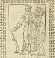 An illustration from Le vere e nove imagini de gli dei delli antichi di Vicenzo Cartari Reggiano. Ridotte da capo a piedi in questa nouissima impressione alle loro reali, & non piu per l'adietro osseruate simiglianze. Cauate da' marmi, bronzi, medaglie, gioie, & altre memorie antiche; (1615)