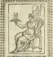 An illustration from Le vere e nove imagini de gli dei delli antichi di Vicenzo Cartari Reggiano. Ridotte da capo a piedi in questa nouissima impressione alle loro reali, & non piu per l'adietro osseruate simiglianze. Cauate da' marmi, bronzi, medaglie, gioie, & altre memorie antiche; (1615)