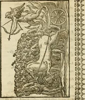 An illustration from Le vere e nove imagini de gli dei delli antichi di Vicenzo Cartari Reggiano. Ridotte da capo a piedi in questa nouissima impressione alle loro reali, & non piu per l'adietro osseruate simiglianze. Cauate da' marmi, bronzi, medaglie, gioie, & altre memorie antiche; (1615)