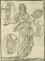 An illustration from Le vere e nove imagini de gli dei delli antichi di Vicenzo Cartari Reggiano. Ridotte da capo a piedi in questa nouissima impressione alle loro reali, & non piu per l'adietro osseruate simiglianze. Cauate da' marmi, bronzi, medaglie, gioie, & altre memorie antiche; (1615)