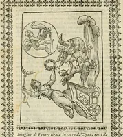 An illustration from Le vere e nove imagini de gli dei delli antichi di Vicenzo Cartari Reggiano. Ridotte da capo a piedi in questa nouissima impressione alle loro reali, & non piu per l'adietro osseruate simiglianze. Cauate da' marmi, bronzi, medaglie, gioie, & altre memorie antiche; (1615)