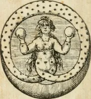 An illustration from Le vere e nove imagini de gli dei delli antichi di Vicenzo Cartari Reggiano. Ridotte da capo a piedi in questa nouissima impressione alle loro reali, & non piu per l'adietro osseruate simiglianze. Cauate da' marmi, bronzi, medaglie, gioie, & altre memorie antiche; (1615)