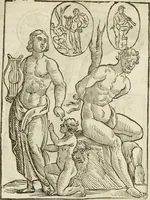 An illustration from Le vere e nove imagini de gli dei delli antichi di Vicenzo Cartari Reggiano. Ridotte da capo a piedi in questa nouissima impressione alle loro reali, & non piu per l'adietro osseruate simiglianze. Cauate da' marmi, bronzi, medaglie, gioie, & altre memorie antiche; (1615)