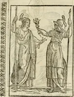 An illustration from Le vere e nove imagini de gli dei delli antichi di Vicenzo Cartari Reggiano. Ridotte da capo a piedi in questa nouissima impressione alle loro reali, & non piu per l'adietro osseruate simiglianze. Cauate da' marmi, bronzi, medaglie, gioie, & altre memorie antiche; (1615)