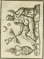 An illustration from Le vere e nove imagini de gli dei delli antichi di Vicenzo Cartari Reggiano. Ridotte da capo a piedi in questa nouissima impressione alle loro reali, & non piu per l'adietro osseruate simiglianze. Cauate da' marmi, bronzi, medaglie, gioie, & altre memorie antiche; (1615)