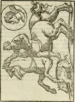 An illustration from Le vere e nove imagini de gli dei delli antichi di Vicenzo Cartari Reggiano. Ridotte da capo a piedi in questa nouissima impressione alle loro reali, & non piu per l'adietro osseruate simiglianze. Cauate da' marmi, bronzi, medaglie, gioie, & altre memorie antiche; (1615)