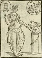 Picture 207 of 279 from Le vere e nove imagini de gli dei delli antichi di Vicenzo Cartari Reggiano. Ridotte da capo a piedi in questa nouissima impressione alle loro reali, & non piu per l'adietro osseruate simiglianze. Cauate da' marmi, bronzi, medaglie, gioie, & altre memorie antiche; (1615), leaf 586