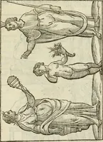 An illustration from Le vere e nove imagini de gli dei delli antichi di Vicenzo Cartari Reggiano. Ridotte da capo a piedi in questa nouissima impressione alle loro reali, & non piu per l'adietro osseruate simiglianze. Cauate da' marmi, bronzi, medaglie, gioie, & altre memorie antiche; (1615)