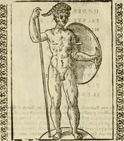 An illustration from Le vere e nove imagini de gli dei delli antichi di Vicenzo Cartari Reggiano. Ridotte da capo a piedi in questa nouissima impressione alle loro reali, & non piu per l'adietro osseruate simiglianze. Cauate da' marmi, bronzi, medaglie, gioie, & altre memorie antiche; (1615)