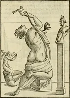 An illustration from Le vere e nove imagini de gli dei delli antichi di Vicenzo Cartari Reggiano. Ridotte da capo a piedi in questa nouissima impressione alle loro reali, & non piu per l'adietro osseruate simiglianze. Cauate da' marmi, bronzi, medaglie, gioie, & altre memorie antiche; (1615)