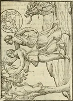An illustration from Le vere e nove imagini de gli dei delli antichi di Vicenzo Cartari Reggiano. Ridotte da capo a piedi in questa nouissima impressione alle loro reali, & non piu per l'adietro osseruate simiglianze. Cauate da' marmi, bronzi, medaglie, gioie, & altre memorie antiche; (1615)