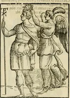 An illustration from Le vere e nove imagini de gli dei delli antichi di Vicenzo Cartari Reggiano. Ridotte da capo a piedi in questa nouissima impressione alle loro reali, & non piu per l'adietro osseruate simiglianze. Cauate da' marmi, bronzi, medaglie, gioie, & altre memorie antiche; (1615)