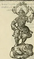 An illustration from Le vere e nove imagini de gli dei delli antichi di Vicenzo Cartari Reggiano. Ridotte da capo a piedi in questa nouissima impressione alle loro reali, & non piu per l'adietro osseruate simiglianze. Cauate da' marmi, bronzi, medaglie, gioie, & altre memorie antiche; (1615)