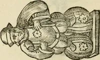 An illustration from Le vere e nove imagini de gli dei delli antichi di Vicenzo Cartari Reggiano. Ridotte da capo a piedi in questa nouissima impressione alle loro reali, & non piu per l'adietro osseruate simiglianze. Cauate da' marmi, bronzi, medaglie, gioie, & altre memorie antiche; (1615)