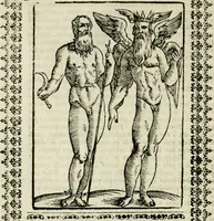 An illustration from Le vere e nove imagini de gli dei delli antichi di Vicenzo Cartari Reggiano. Ridotte da capo a piedi in questa nouissima impressione alle loro reali, & non piu per l'adietro osseruate simiglianze. Cauate da' marmi, bronzi, medaglie, gioie, & altre memorie antiche; (1615)