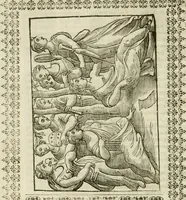 An illustration from Le vere e nove imagini de gli dei delli antichi di Vicenzo Cartari Reggiano. Ridotte da capo a piedi in questa nouissima impressione alle loro reali, & non piu per l'adietro osseruate simiglianze. Cauate da' marmi, bronzi, medaglie, gioie, & altre memorie antiche; (1615)