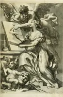 An illustration from Le vite de pittori, scoltori, et architetti genovesi : e de' forastieri, che in Genoua operarono : con alcuni ritratti de gli stessi (1674)