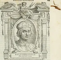 An illustration from Le vite de' piv eccellenti pittori, scvltori, et architettori (1568)