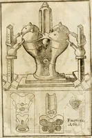 An illustration from Le vray et methodique cours de la physique resolutiue, vulgairement dite chymie : representé par figures generales & particulieres : pour connoistre la theotechnie ergocosmique, c'est à dire, l'art de Dieu, en l'ouurage de l'vniuers (1653)