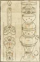An illustration from Le vray et methodique cours de la physique resolutiue, vulgairement dite chymie : representé par figures generales & particulieres : pour connoistre la theotechnie ergocosmique, c'est à dire, l'art de Dieu, en l'ouurage de l'vniuers (1653)