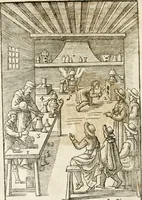 An illustration from Le vray et methodique cours de la physique resolutiue, vulgairement dite chymie : representé par figures generales & particulieres : pour connoistre la theotechnie ergocosmique, c'est à dire, l'art de Dieu, en l'ouurage de l'vniuers (1653)