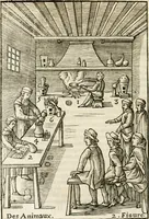 An illustration from Le vray et methodique cours de la physique resolutiue, vulgairement dite chymie : representé par figures generales & particulieres : pour connoistre la theotechnie ergocosmique, c'est à dire, l'art de Dieu, en l'ouurage de l'vniuers (1653)
