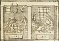 An illustration from Le vray et methodique cours de la physique resolutiue, vulgairement dite chymie : representé par figures generales & particulieres : pour connoistre la theotechnie ergocosmique, c'est à dire, l'art de Dieu, en l'ouurage de l'vniuers (1653)