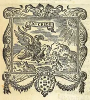 An illustration from Le XII. pietre pretiose, le qvali per ordine di Dio nella santa legge, adornauano i vestimenti del sommo sacerdote. Aggivntevi il diamante, le margarite, e l'oro, poste da S. Giouanni nell'Apocalisse, in figura della celeste Gierusalemme: con vn sommario dell' altre pietre pretiose. Discorso dell' alicorno, et delle sve singolarissime virtù. Et della gran bestia detta alce da gli antichi (1587)