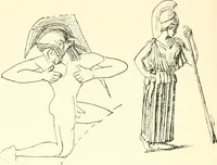 An illustration from L'expression des sentiments dans l'art grec : les facteurs expressifs (1914)