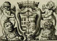 An illustration from L'historia delle gverre civili d'Inghilterra, trà le due case di Lancastro, e Iorc; si descriue in Ricardo II, l'origine di esse, il progresso nelle vite de i rè susseguenti, cioè: di Arrigo IV, V, e Vi, d'Odoardo IV, e V, di Ricardo III, e di Arrigo VII, nel quale finirono (1647)