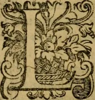 An illustration from L'historia ecclesiastica della rivolvzion d'Inghilterra : divisa in libri qvattro, ne' qvali si tratta di qvello ch'e avvenvto in quell'isola, da chè Arrigo Ottauo cominciò à pensare di ripudiar Caterina sua legittima moglie, infino à quest'vltimi anni di Lisabetta, vltima sua figliuola (1594)