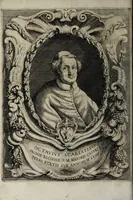 An illustration from L'huomo, e sue parti figurato, e simbolico, anatomico, rationale, morale, mistico, politico, e legale : raccolto, e spiegato con figure, simboli, anatomie, imprese, emblemi, morali, mistici, prouerbi, geroglifici, prodigi, simolacri, statue, historie, riti, osseruationi, costumi, numismi, dedicationi, signature, significationi di lettere, epitetti, fauolosi, mirabili, fisonomie, e sogni ... : opera utile a' predicatori, oratori, poeti, anatomici, filosofi, accademici, scultori, pittori, formatori d'emblemi, d'imprese, & altri : in due libri distinta (1683)