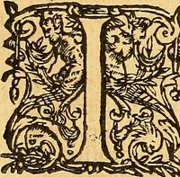 An illustration from L'Hystoire des devx nobles et tres vaillans chevaliers nommez Milles et Amys, : Lesquels en leur viuant furent plains de grandes proësses. Contenant plusieurs et diuerses matieres, comme vous pourrez veoir cy apres (1611)
