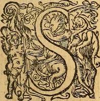 An illustration from L'Hystoire des devx nobles et tres vaillans chevaliers nommez Milles et Amys, : Lesquels en leur viuant furent plains de grandes proësses. Contenant plusieurs et diuerses matieres, comme vous pourrez veoir cy apres (1611)