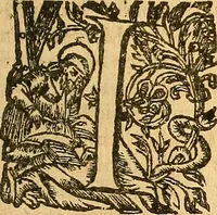 An illustration from L'Hystoire des devx nobles et tres vaillans chevaliers nommez Milles et Amys, : Lesquels en leur viuant furent plains de grandes proësses. Contenant plusieurs et diuerses matieres, comme vous pourrez veoir cy apres (1611)